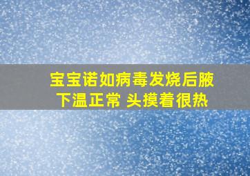 宝宝诺如病毒发烧后腋下温正常 头摸着很热